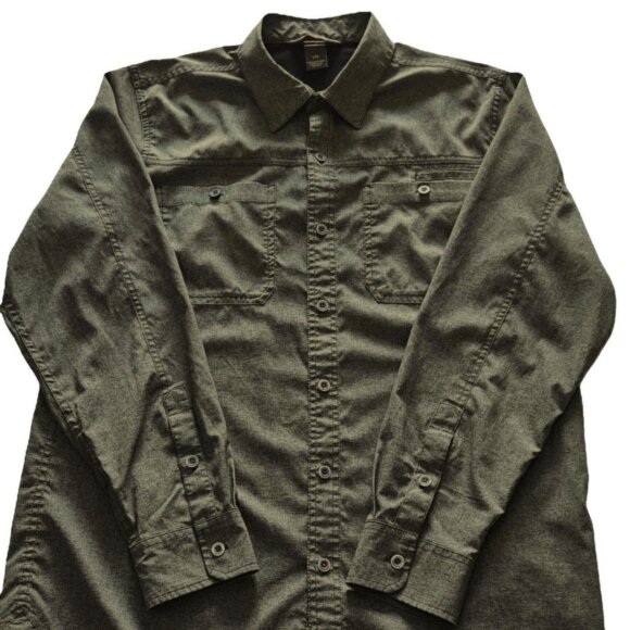 Outdoor Research Mens Shirt L Wayward II Long Sleeve Stretch UPF 50 Hiking Gray - Picture 1 of 16